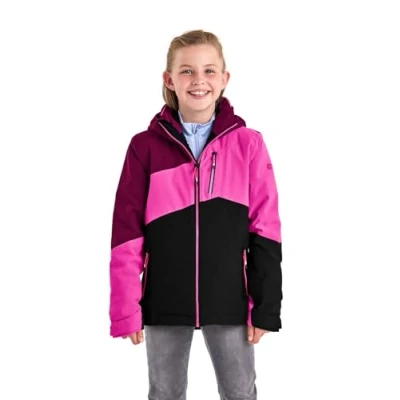 Imagen de Killtec Girl&#039;s Chaqueta de esquí/chaqueta funcional con capucha cremallera y protección contra la nieve KSW 166 GRLS SKI JCKT, raspberry, 116, 38509 000
