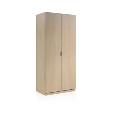 Imagen de duehome Armario Ropero 2 Puertas, Habitación, Dormitorio, Modelo Astra, Acabado en Color Roble, Medidas: 81 cm (Ancho) x 180 (Alto) 52 (Fondo)