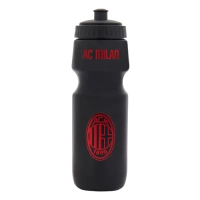 Imagen de AC Milan Botella deportiva de 700 ml negra Classic Crest Plástico opaco BPA libre y antigoteo. Para todos los aficionados Rossoneri Producto oficial