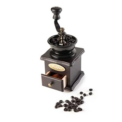 Imagen de IBILI Molinillo de café ajustable, Madera y Acero, Marron oscuro, Retro