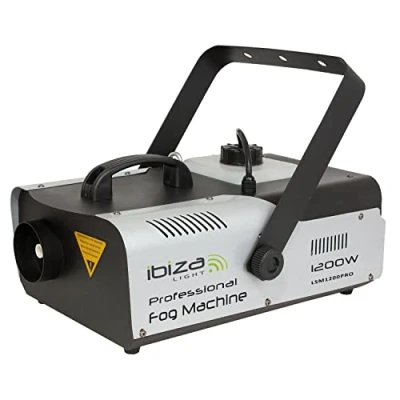 Imagen de Ibiza LSM1200PRO Máquina de humo profesional 1200W programable con DMX y mando a distancia Negro