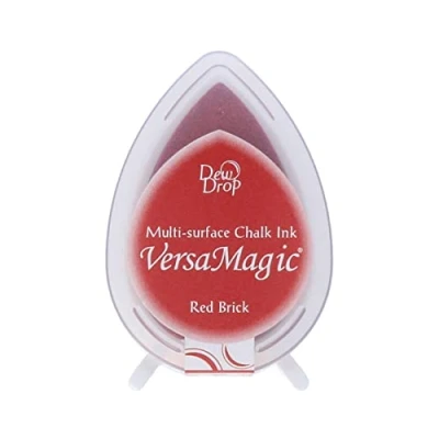 Imagen de Tsukineko VersaMagic Multi Superficie Dew Drop Gesso Inkpad Rosso mattone, Rojo Ladrillo, 1.87x1.24x0.86 Inches