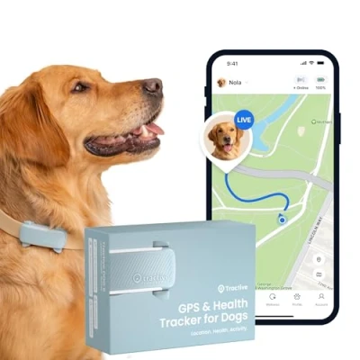 Imagen de Tractive GPS Perros N.º 1 del Mercado Localización en Tiempo Real Alertas antifuga Monitor de Actividad Avisos Salud Seguimiento ladridos (Menta)
