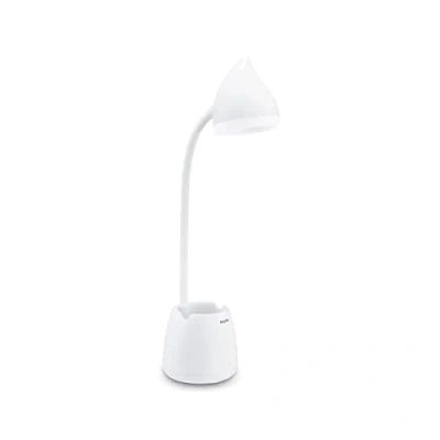 Imagen de Philips Lámpara LED de mesa tipo Flexo Hat 4.5W con 3 escenas luz (3000, 4000 y 5700K) Carga USB