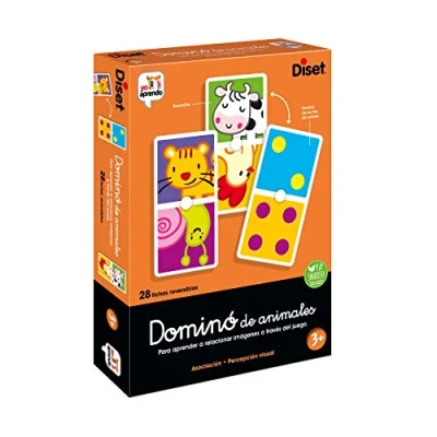 Imagen de Diset dominó Animales, Juego de con ilustraciones animales a partir 3 años