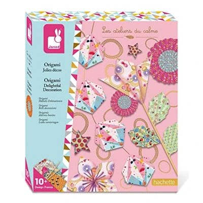 Imagen de Janod Origami Delightful Decoration Les Ateliers du Calme Childrens Creative Leisure Kit Encourages Creativity Suitable for Ages 10 and up J07887