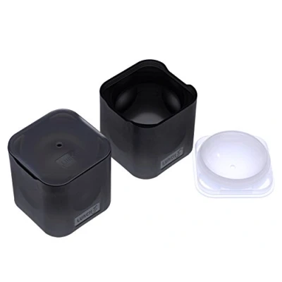 Imagen de Lurch 240730 Ice Former Spheres Máquina de hielo (100% silicona sin BPA, con tapa para 2 bolas grandes (diámetro 6 cm), color negro