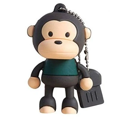 Imagen de Ulticool Mono 8 GB Monkey Memoria Almacenamiento de Datos USB Flash Pen Drive Memory Stick Marrón y Verde
