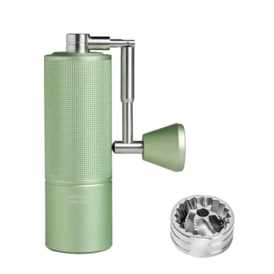 Imagen de TIMEMORE Chestnut C3 ESP Pro Molinillo de café manual con ajuste preciso del grado molienda, acero inoxidable y mecanismo cónico, mango plegable, recipiente para granos 25 g, color verde