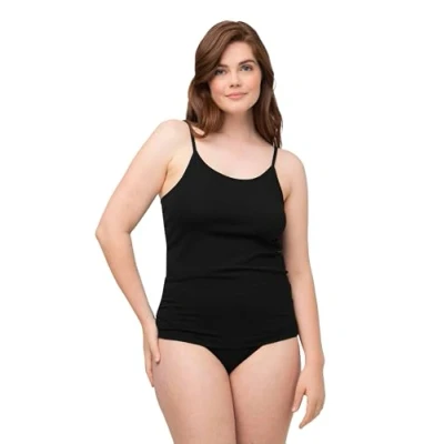 Imagen de Ulla Popken Camisa de Tirantes Espaguetis Camisetas Interiores, Negro, 48 50 para Mujer