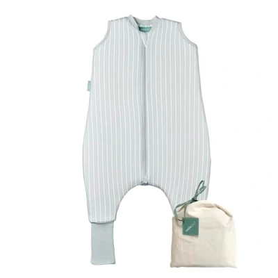 Imagen de molis&amp;co Pijama manta con calcetines antideslizantes 1.0 TOG 60 cm (6 meses) Ideal para primavera y otoño 100% algodón (OEKO TEX 100) Dawn Stripes