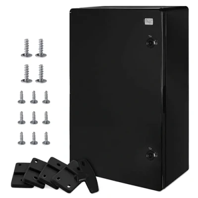 Imagen de caja mural IP65 industrial vacía Plástico ABS Placa de montaje la Dispositivo bloqueo BOXEXPERT Serie Fleet varios tamaños Puerta negra