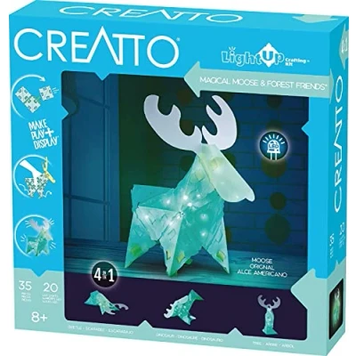 Imagen de Thames &amp; Kosmos , 03478, Creatto: Magical Moose and Forest Friends, Build up to 4 Crafting Kit, Play Display, 3D Light Model, Ages 6+