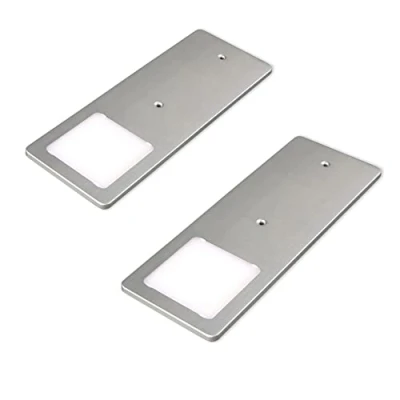Imagen de kalb Luces LED bajo armarios plata 5W luz de cocina muy plana (Lote 2, blanco cálido)