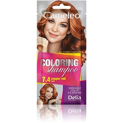 Imagen de Cameleo Champú para tintes Copper Red Refrescación rápida y sencilla del color &quot;Color en color&quot; Sin amoniaco ni oxidantes bolsa 40 ml