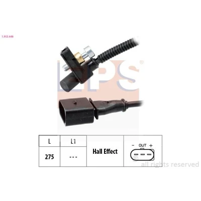 Imagen de EPS 1.953.448 Sensor de Cigueñal Made in Italy OE Equivalent VOLKSWAGEN: Touran I, Golf 5, Passat B6 Berlina, AUDI: A3 Hatchback