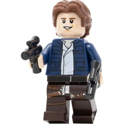 Imagen de LEGO Star Wars: Han Solo Minifigura con pelo ondulado y pistolas gemelas, de Slave One 20th Anniversary Set (75243)