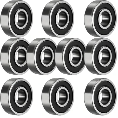Imagen de TUZUK 10 unidades 6205 2RS rodamientos sellados 25 x 52 15 mm prelubricado/acero cromado / goma doble junta, 6205RS rígidos de bolas