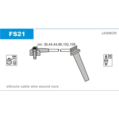 Imagen de JANMOR FS21 Juego de Cables Encendido FORD: Cougar Coupé, MONDEO 1, 1 Kombi