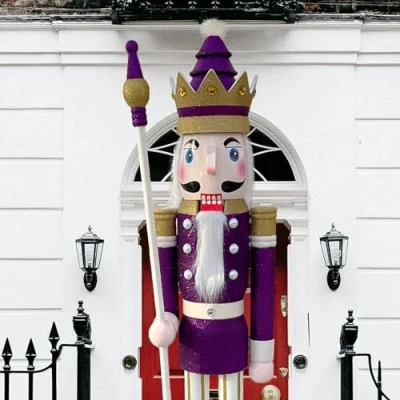 Imagen de CDL 150cm de Alto Grande/Gigante Navidad Cascanueces Madera Rey Ornamento/muñeca/Figuras Eventos/Ventana/Fiesta Boda/decoración del hogar y Comercial K34