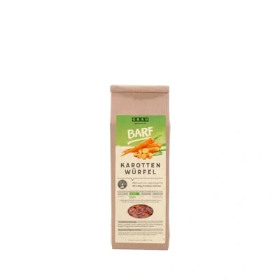 Imagen de Grau El Original Verdura deshidratada para menús Barf Perros, Dados de Zanahoria, Pack Individual 1 x 150 g, alimento complementario Perros