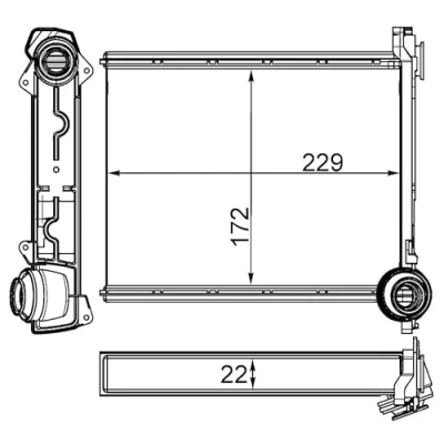 Imagen de MAHLE ORIGINAL AH 264 000S Radiador de Calefaccion PEUGEOT: 308 I Hatchback, CC