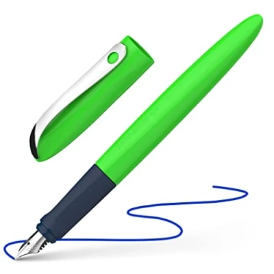 Imagen de Schneider 162114 Wavy pluma estilográfica (para diestros y zurdos, con para principiantes), color verde