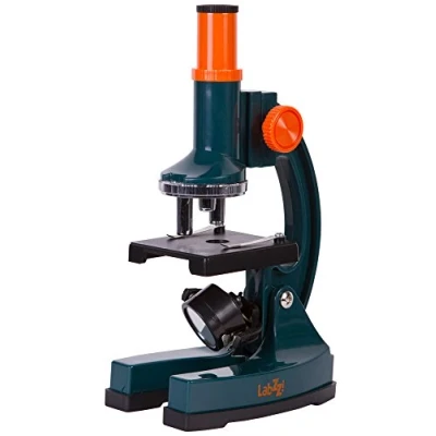 Imagen de Microscopio Levenhuk LabZZ M2 para Niños con Muestras Preparadas, Portaobjetos Vacíos, Cubreobjetos, Etiquetas Adhesivas, Frasco Camarones en Salmuera, Criadero de Salmuera