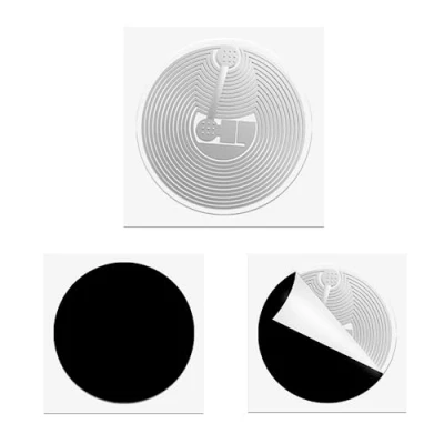 Imagen de 20 Piezas Negro NFC Tags NTAG215 Sticker Chip NTAG 215, Redondas 25mm Pegatinas,504 Bytes Tag Regrabable,Compatible con TagMo y Amiibo Dispositivos Teléfonos Móviles