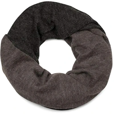 Imagen de styleBREAKER bufanda de punto fino lazo en óptica mélange noble, tubular, fino, unisex 01016135, color:Antracita gris