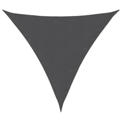 Imagen de vidaXL Toldo de Vela Triangular Lona Sombra Protección Rayos UV Patio Exteriores Jardín Aire Libre Terraza Piscina Tela Oxford Gris 3,6x3,6x3,6 m