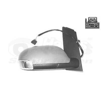 Imagen de espejo retrovisor Van Wezel 5856818 derecha imprimado completo, convexo, para ajuste elect. espejo, calefactable VOLKSWAGEN: Touran I