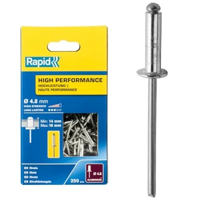 Imagen de Rapid Remaches de alto rendimiento Ø4.8 x 20 mm 250 unidades, envasadas en caja cartón FSC.