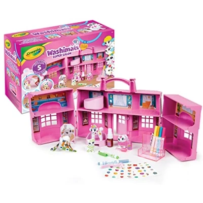 Imagen de CRAYOLA Washimals, Super Salón de Belleza, para Colorear y Hacer el baño los Cachorros, Juego Regalo niños 3 años, Multicolor, 74 7500