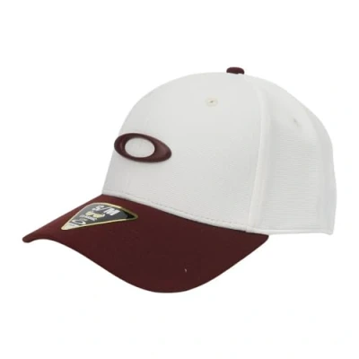 Imagen de Oakley Berretto Flexfit Con Visiera Ricurva Tincan Bianco Rosso (L/Xl, Rosso)