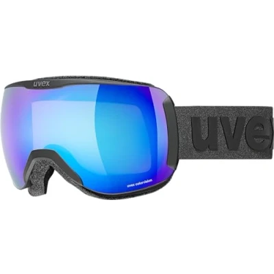 Imagen de uvex downhill 2100 CV, gafas de esquí unisex, tintadas para realzar el contraste, antidistorsión y antivaho, black matt/blue green, one size