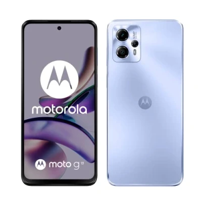 Imagen de Motorola Moto (g13, Pantalla HD+ de 6.5 Pulgadas, 90 Hz, cámara Quad Pixel 50 MP, Altavoces estéreo Dolby Atmos, batería 5000 mAh, Carga TurboPower, 4/128 GB, Dual SIM), Azul Lavanda