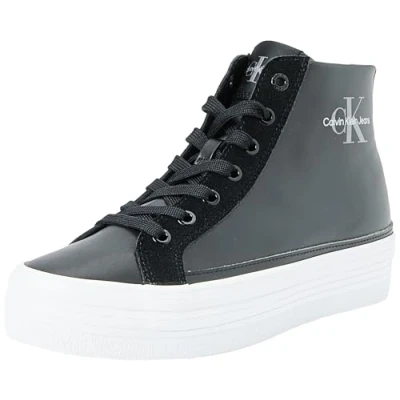 Imagen de Calvin Klein Jeans Sneaker vulcanizadas Mujer Flat Calzado, Multicolor (Black/Stormfront), 37