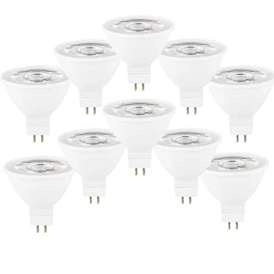 Imagen de Desconocido GU5.3 MR16 Bombilla LED 6W ZRJIA AC 220 240V blanco frio 6000K Lámpara halógena 60W equivalente, lámparas base 6W, sin parpadeo, 600LM no regulable 120 10 piezas