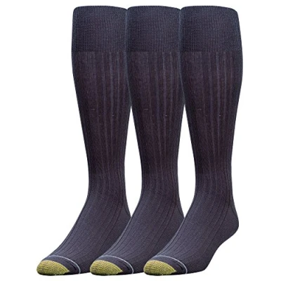 Imagen de GOLDTOE, Canterbury, Calcetines hasta la pantorrilla para hombre, paquete de 3, marino, Large