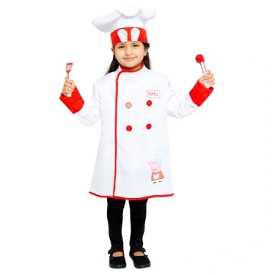 Imagen de amscan Disfraces infantiles Peppa Wutz cocinera, chef, carnaval