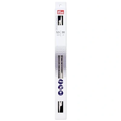 Imagen de Prym 190 307 Aguja de Punto ergonómica para Tejer (5,5 mm/30 cm), Sintético, Blanco, Talla única, 2