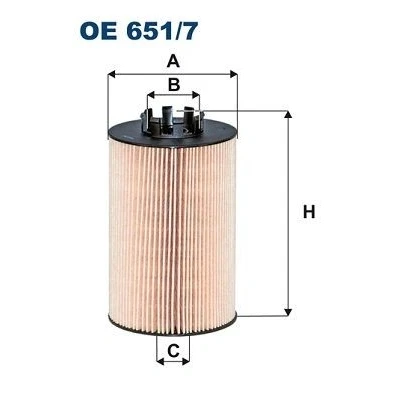 Imagen de FILTRON OE 651/7 Filtro de aceite Cartucho filtrante MERCEDES BENZ: ATEGO 3