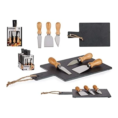 Imagen de Kinvara conjunto de quadro queijo com 3 facas, tábua para cortar na bandeja