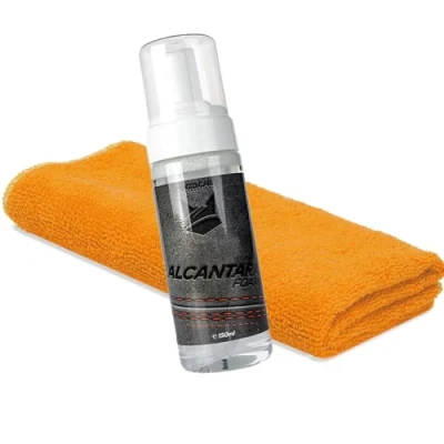 Imagen de detailmate Alcántara FoxedCare Alcantara Foam 150 ml Premium Paño de microfibra 320 GSM Adecuado para todo tipo