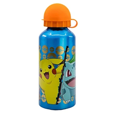 Imagen de botella de aluminio para niños cantimplora infantil agua reutilizable 400 ml Pokemon