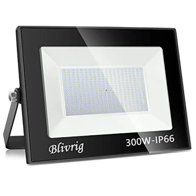 Imagen de Blivrig 300W Focos LED Exterior 6500K Blanco Frío, 30000LM Super Brillante Lampara Pared Techo, Luz Foco IP66 Impermeable, Iluminación para Garaje, Patio, Terraza, Jardín