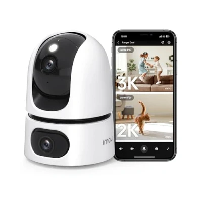 Imagen de Imou Cámara Vigilancia WiFi Interior Doble Lente 8MP (3MP Fijo+5MP PT), IP 360 con Visión Nocturna, AI Detección de Humano/Sonido Anormal, Seguimiento Automatico, Audio Bidireccional