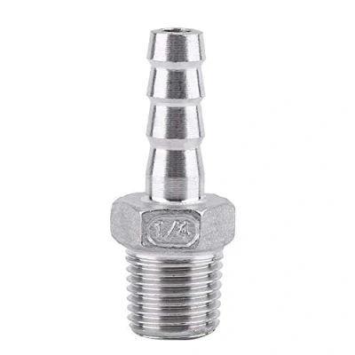 Imagen de SS304 Conector de cola manguera púa rosca macho acero inoxidable BSP (1/4 * 8 mm)