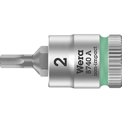 Imagen de WERA 05003330001 8740 A Hex Plus 2,0 x 28 mm Vaso de punta Zyklop 1/4&quot;